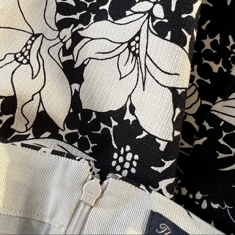 J. Crew the pencil skirt floral raffia